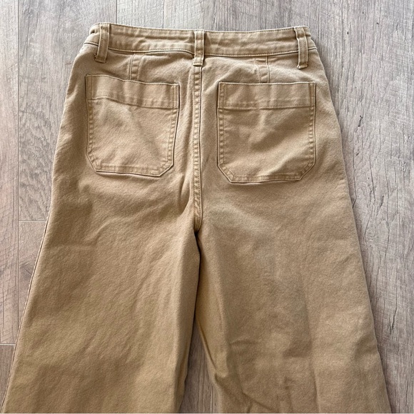 Madewell Sailor Emmett Wide Leg Jeans Khaki Pants - Picture 7 of 10